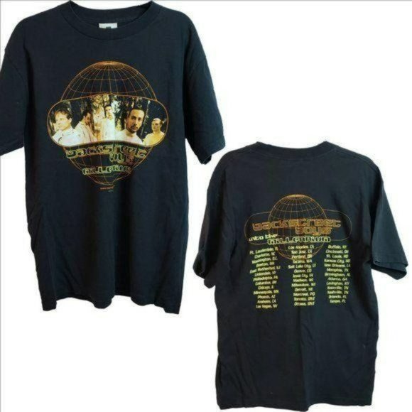 Vintage 1999 BACKSTREET BOYS "Into the Millenium" Concert T-Shrt - Picture 1 of 7